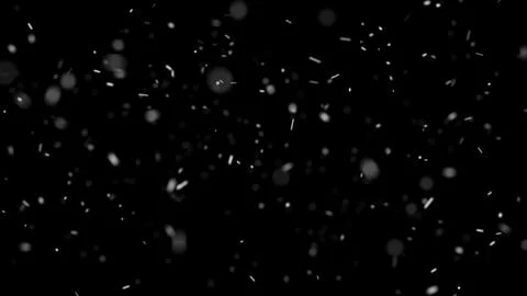 White snow overlay layer on black background, snowflakes bokeh and snowfall.. Stock Illustration
