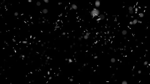 White snow overlay layer on black background, snowflakes bokeh and snowfall.. Stock Illustration