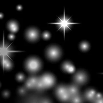 White snow overlay layer on black background, snowflakes bokeh and snowfall.. Stock Illustration