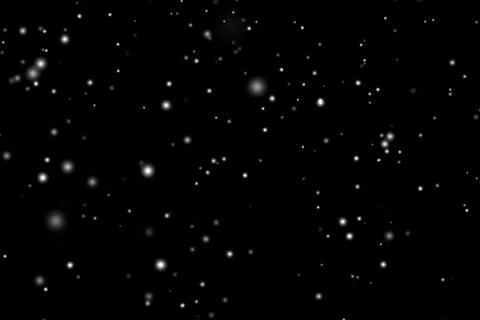 White snow overlay layer on black background, snowflakes bokeh and snowfall for Stock Photos