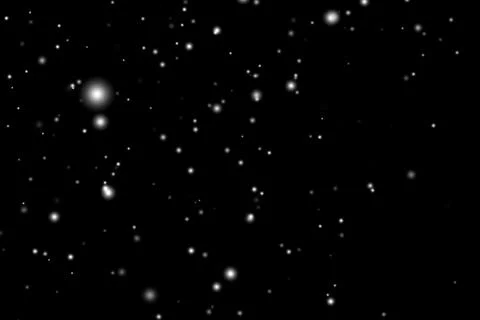 White snow overlay layer on black background, snowflakes bokeh and snowfall for Stock Photos