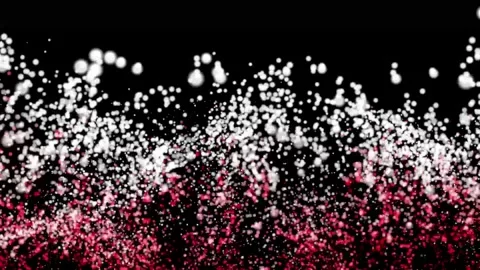 White Snow Particles Falling Abstract Background Stockbeeldmateriaal 339822965