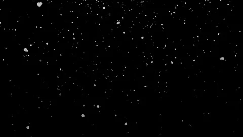 White Snow Particles Falling on Black Background Video stock 306114108