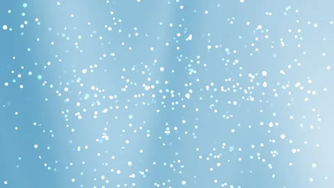 White Snow Particles Falling on Soft Blue Abstract Background Stockbeeldmateriaal 333988125