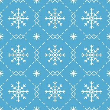 White Snow Seamless Pattern イラスト素材