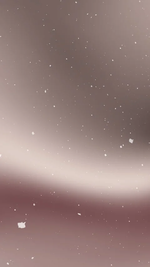 White snow specks floating over a gradient pink and beige background Video stock 336643575