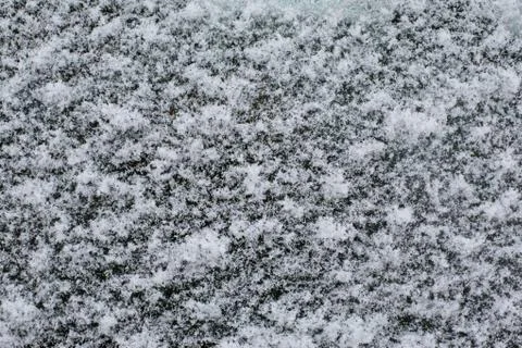 White snow surface on car window glass Stock Photos