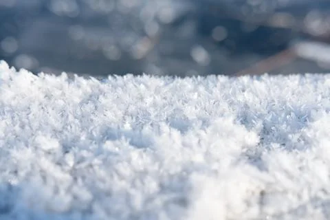 White snow texture close-up Stock Photos