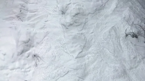 White snowdrifts. Top view Stock Footage 77200464