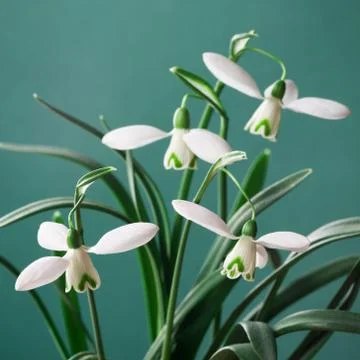 White snowdrop flower Stock Photos