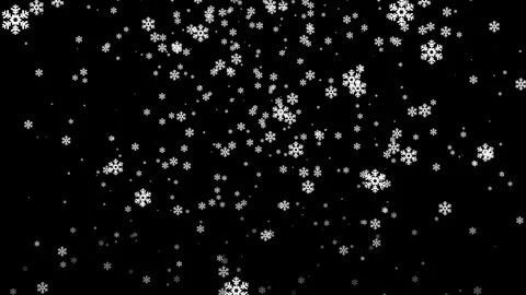 White Snowfall Background Animation | Christmas Snow Loop Stock Footage 318610260