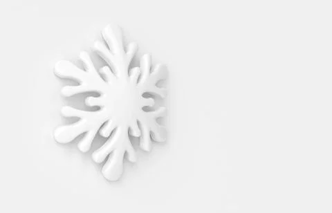 White Snowflake 3D render Stock Illustration