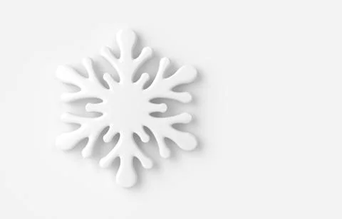 White Snowflake 3D render Stock Illustration