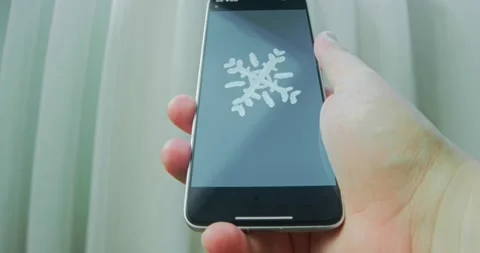 White snowflake on blue background, presentation Video stock 313501461