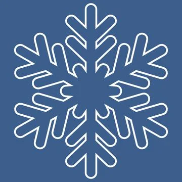 White snowflake on dark background, symmetrical mandala crystal for design Stock Illustration