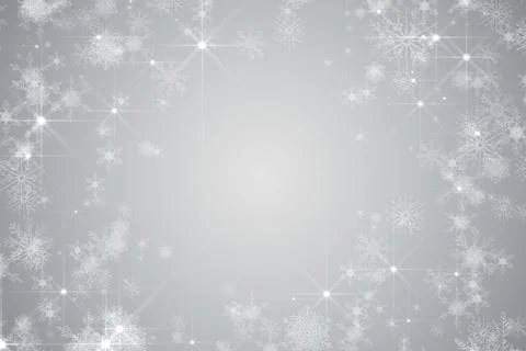 White snowflake design on grey 스톡 사진