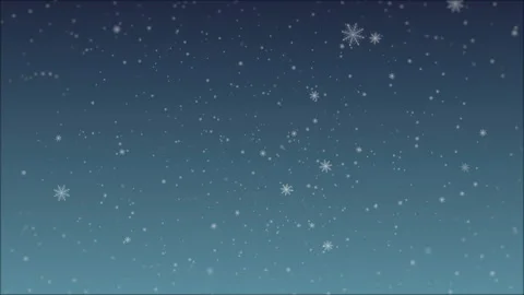 White snowflake falling on blue sky background for winter seasonal festival Video stock 166834655