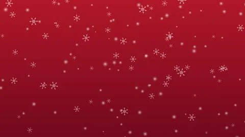 White snowflake falling on red background for Christmas Stock Illustration