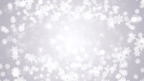 White snowflake frame background with grey winter border, soft bokeh glow, Stock Footage 333976007