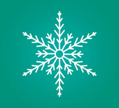 White snowflake icon. Vector illustration. Stock Illustration