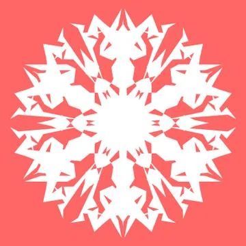 White snowflake Stock Illustration
