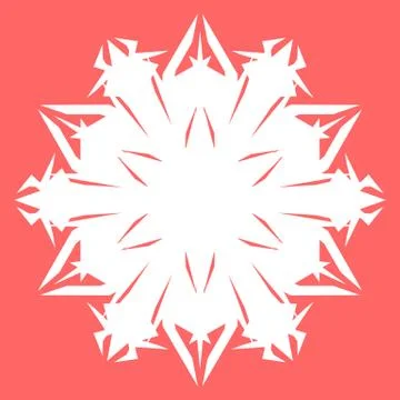 White snowflake Stock Illustration
