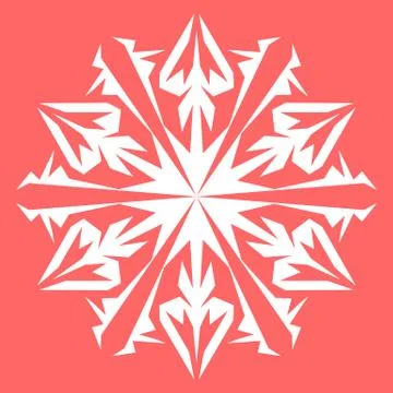White snowflake Stock Illustration