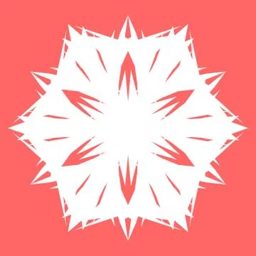 White snowflake Stock Illustration