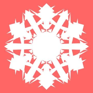 White snowflake Stock Illustration