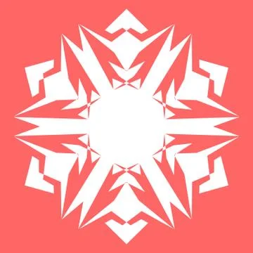 White snowflake Stock Illustration