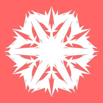 White snowflake Stock Illustration