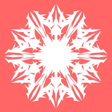 White snowflake Stock Illustration