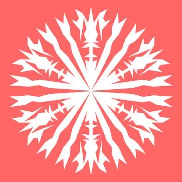 White snowflake Stock Illustration