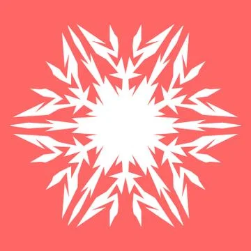 White snowflake Stock Illustration