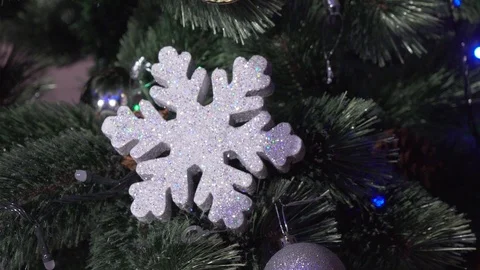 White snowflake ornamental Stock Footage 115030467