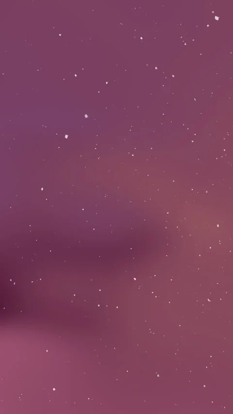 White Snowflake Particles Falling Across Soft Pink Winter Sky Видео 333939899