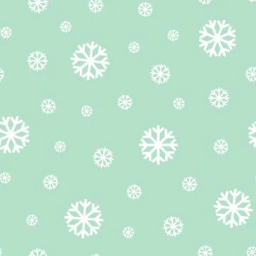 White snowflake pattern on light blue background Stock Illustration