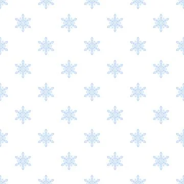 White snowflake pattern seamless vector Stockillustratie
