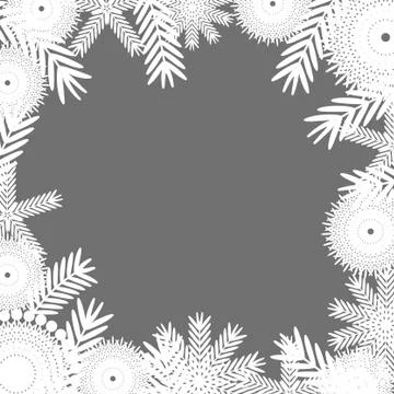 White snowflakes on blue background. Stock Illustration