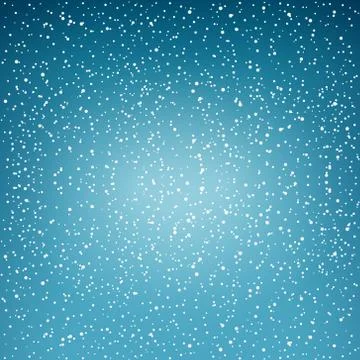 White Snowflakes on Blue Background Stock Illustration