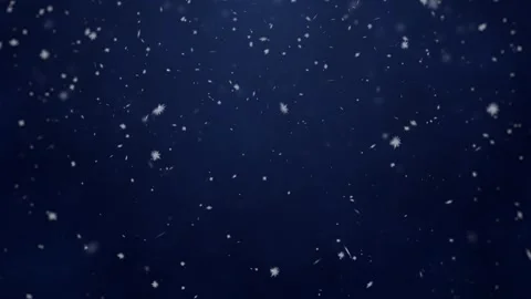 White snowflakes on a blue gradient background seamless looped. Snowfall, s.. Stock Footage 264308493