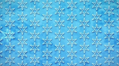 White Snowflakes on a Blue, Loopable Seamless Motion Background Stock Footage 50453091