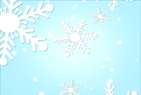 White Snowflakes on Blue - SD - Loops 库存影片 63404
