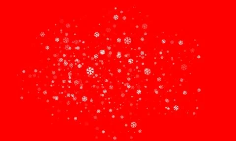 White snowflakes of different sizes and different transparency are randomly s Stock Illustration