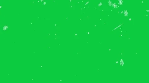 White snowflakes fall gently on a green screen background Stock Footage 331766424