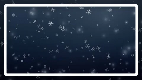 White Snowflakes Falling Against a Dark Blue Winter Night Sky Stock Footage 341462072