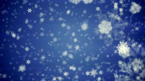 White snowflakes falling against a soft blue winter background Vídeos de archivo 333836285