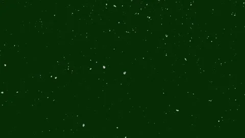White snowflakes falling on a green background. Stock Footage 315020620