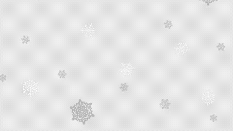 White Snowflakes falling isolated by Alpha channel. Christmas animation. Stock Footage 252803508