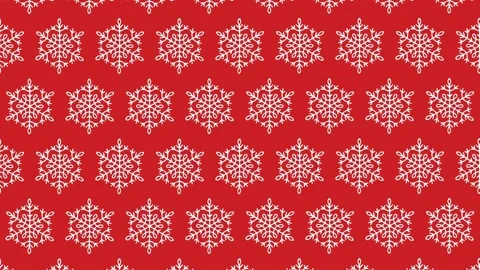 White snowflakes falling over red background. Stop motion animation. Stock Footage 163724196